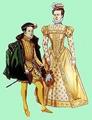 1564-1569гг. Молодая дама и джентльмен